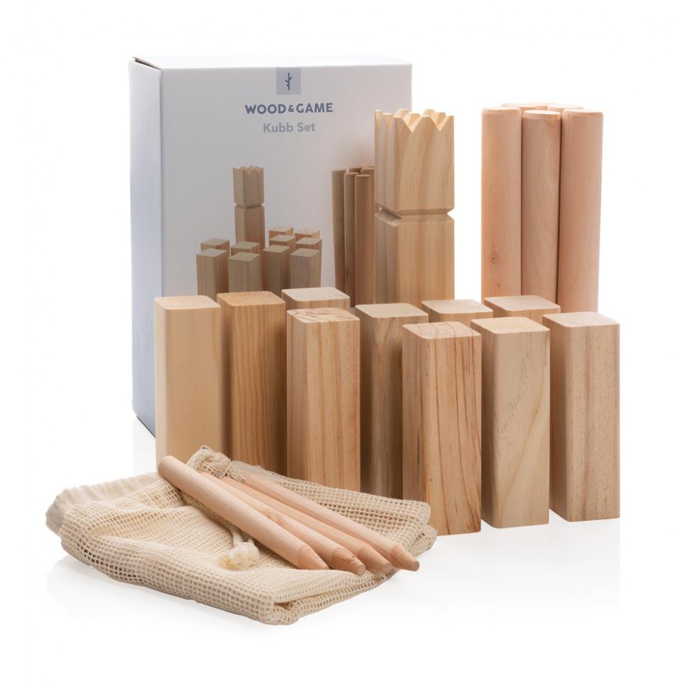 Houten kubb set